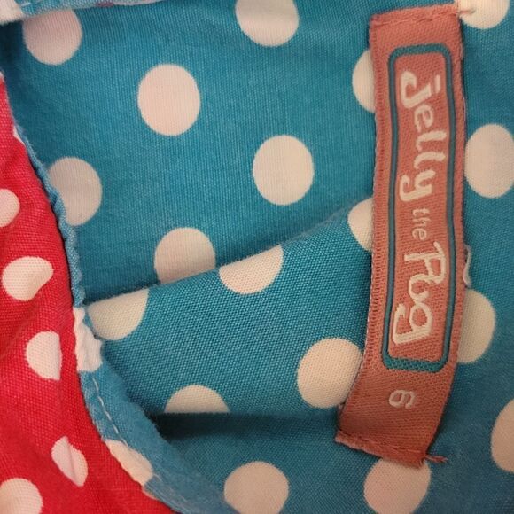 JELLY THE PUG SUNSHINE BEVERLY Floral Polka-dot DRESS 6 - Picture 8 of 10